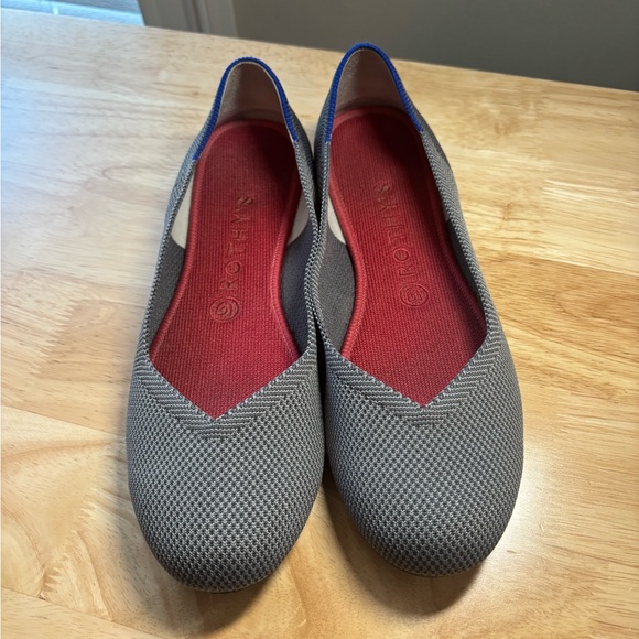 Rothy's Gray Knit Ballet Flat Washable W9 - Picture 2 of 10